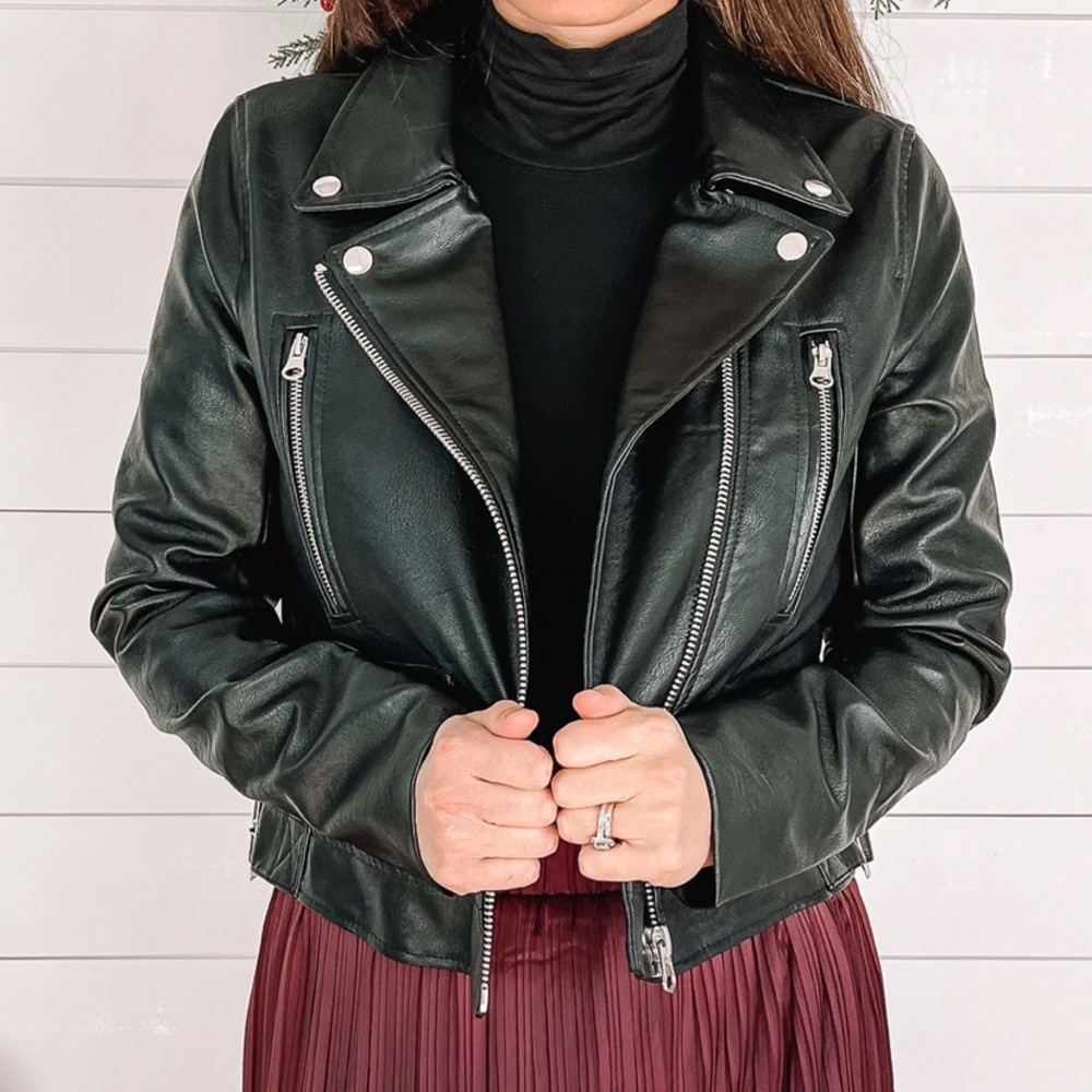 Love Tree Faux Leather Jacket Size M